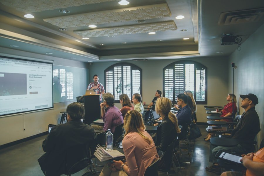 Instructor teaching an embedded electronics class