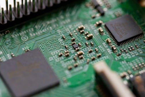 Raspberry Pi single-board computer close-up